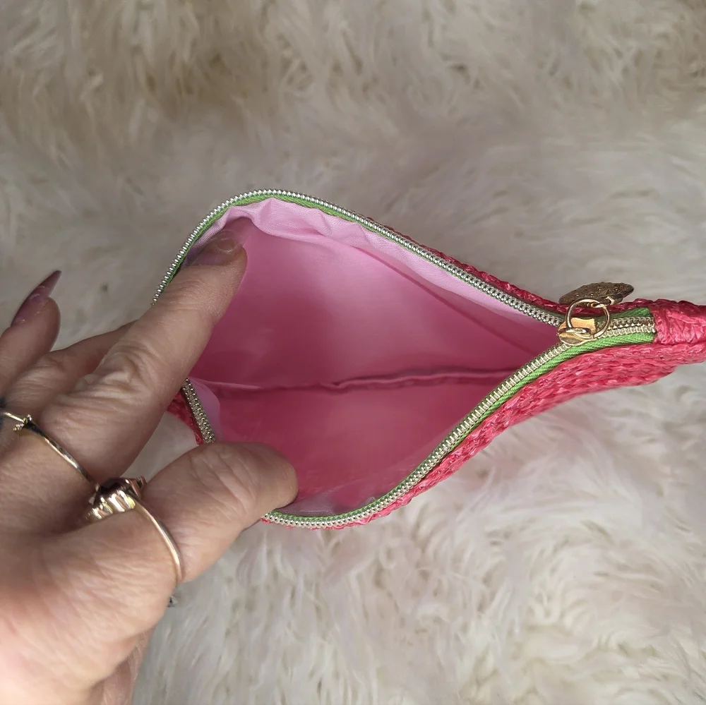 Ipsy Set Of 3 Makeup Cosmetic Bags Pink Brown Orange